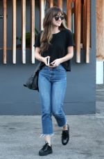 DAKOTA JOHNSON in Jeans Leaves Meche Salon in Beverly Hills 06/26/2018