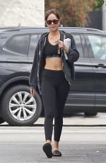 DAKOTA JOHNSON in Tights Leaves Pilates Class in Los Angeles 06/18/2018