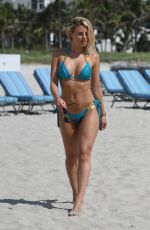 DANIELLE ARMSTRON in Bikini at a Beach in Miami 06/29/2018