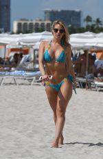 DANIELLE ARMSTRON in Bikini at a Beach in Miami 06/29/2018