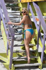 DANIELLE ARMSTRON in Bikini at a Beach in Miami 06/29/2018