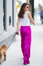 DANIELLE CAMPBELL Out with Her Dog in New York 06/26/2018