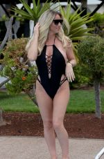 DANIELLE MASON in Swimsuits at a Pool in Spain 05/01/2018