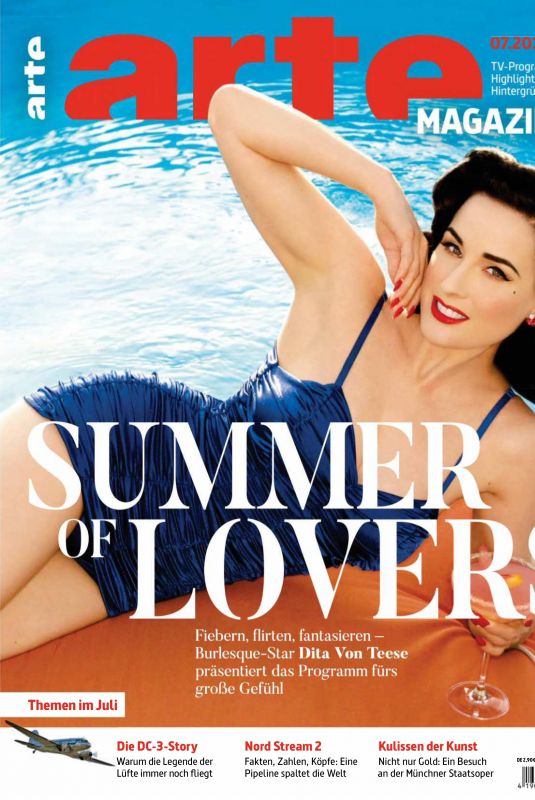 DITA VON TEESE in Arte Magazine, July 2018 Issue