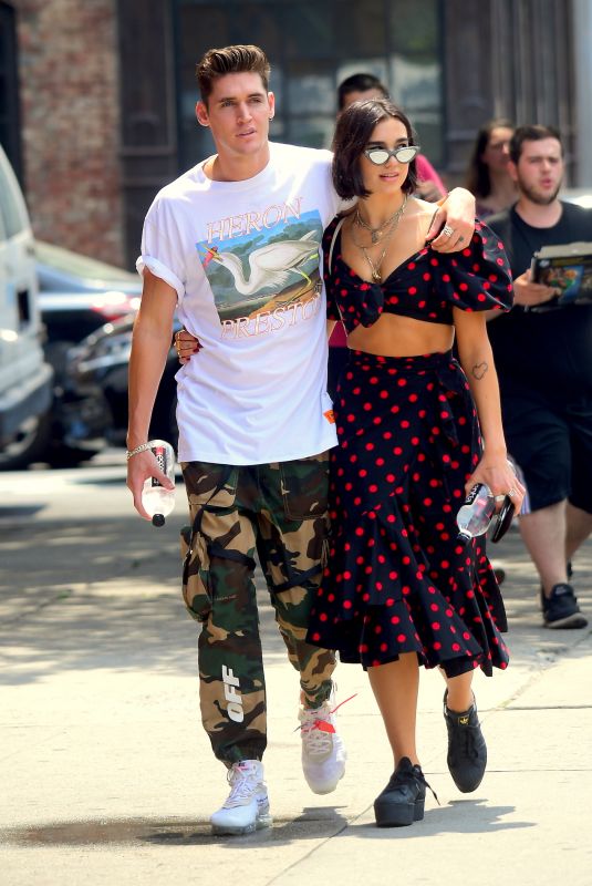 DUA LIPA and Isaac Carew Out in New York 06/18/2018