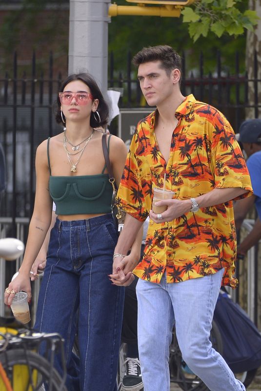 DUA LIPA and Isaac Carew Out in New York 06/19/2018