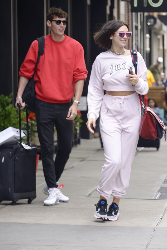 DUA LIPA and Isaac Carew Out in New York 06/21/2018