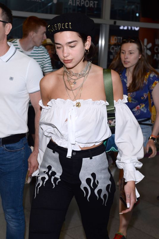 DUA LIPA Arrives at Airport in Warsaw 06/01/2018