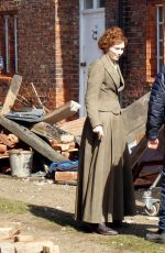 ELEANOR TOMLINSON on the Set of War of the Worlds in Cheshire 06/09/2018