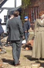 ELEANOR TOMLINSON on the Set of War of the Worlds in Cheshire 06/09/2018