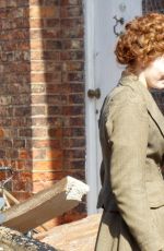 ELEANOR TOMLINSON on the Set of War of the Worlds in Cheshire 06/09/2018