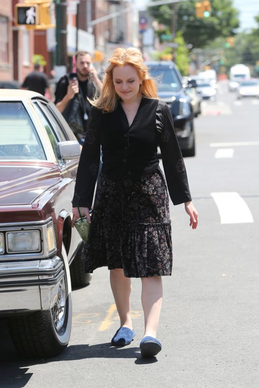 ELISABETH MOSS on the Set of The Kitchen in New York 06/25/2018