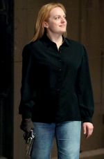 ELISABETH MOSS on the Set of The Old Man and the Gun in New York 06/06/2018