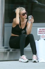 ELSA HOSK in Tights Leaves a Gym in New York 06/14/2018