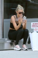 ELSA HOSK in Tights Leaves a Gym in New York 06/14/2018