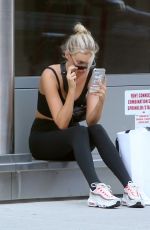 ELSA HOSK in Tights Leaves a Gym in New York 06/14/2018
