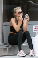 ELSA HOSK in Tights Leaves a Gym in New York 06/14/2018