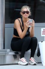 ELSA HOSK in Tights Leaves a Gym in New York 06/14/2018