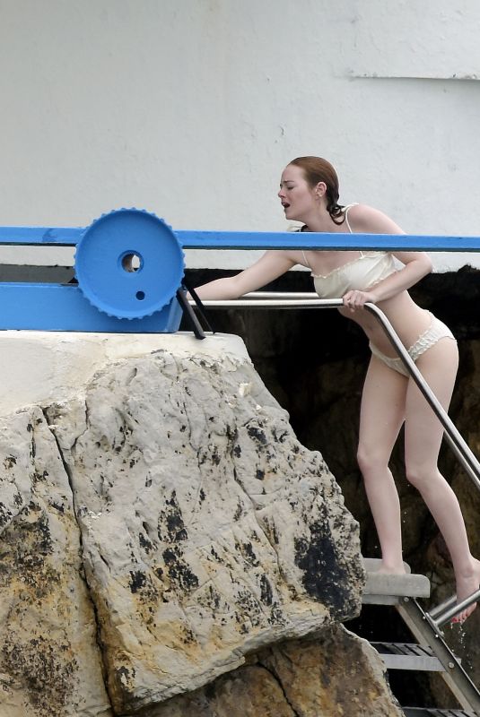 EMMA STONE in Bikini on Vacation in France 05/29/2018