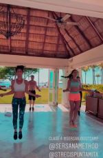 EMMANUELLE CHRIQUI Exercising at a Resort in Mexico 06/25/2018