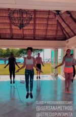 EMMANUELLE CHRIQUI Exercising at a Resort in Mexico 06/25/2018