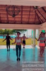 EMMANUELLE CHRIQUI Exercising at a Resort in Mexico 06/25/2018