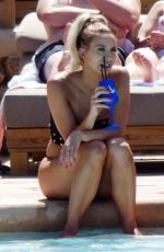 FERNE MCCANN in Bikini at Pool Club in Marbella 06/22/2018