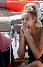 FERNE MCCANN in Bikini at Pool Club in Marbella 06/22/2018