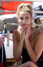 FERNE MCCANN in Bikini at Pool Club in Marbella 06/22/2018