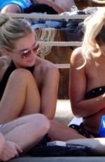 FERNE MCCANN in Bikini at Pool Club in Marbella 06/22/2018