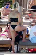 FERNE MCCANN in Bikini at Pool Club in Marbella 06/22/2018