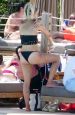FERNE MCCANN in Bikini at Pool Club in Marbella 06/22/2018