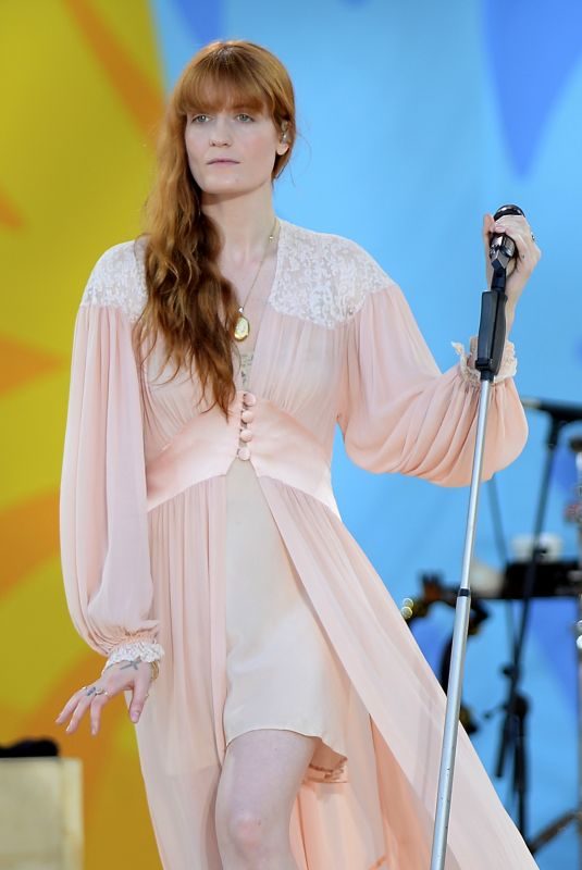 FLORENCE WELCH Performs at God Morning America Concert Series in Central Park in New York 06/29/2018