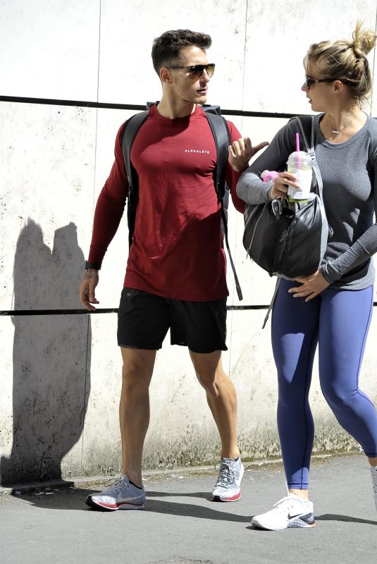 GEMMA ATKINSON and Gorka Marquez Leaves a Gym in Manchester 06/07/2018
