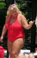 GEMMA COLLINS in Swimsuit at a Pool in Spain 05/27/2018