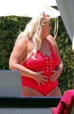 GEMMA COLLINS in Swimsuit at a Pool in Spain 05/27/2018
