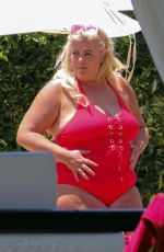 GEMMA COLLINS in Swimsuit at a Pool in Spain 05/27/2018
