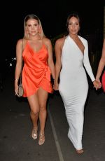 GEORGIA KOUSOULOU, AMBER DOWDING and CHLOE SIMS Arrives at Amber