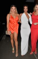 GEORGIA KOUSOULOU, AMBER DOWDING and CHLOE SIMS Arrives at Amber