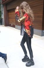 GIGI HADID Leaves Her Apartment in New York 06/01/2018