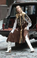 GIGI HADID on the Set of a Photoshoot in New York 05/31/2018