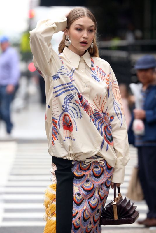 GIGI HADID on the Set of a Photoshoot in New York 05/31/2018