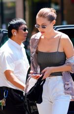 GIGI HADID Out and About in New York 06/17/2018