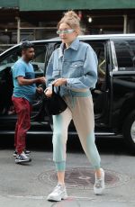 GIGI HADID Out in New York 06/18/2018