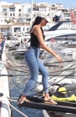 GINA RODRIGUEZ and Cristiano Ronaldo Arrives at a Boat in Marbella 06/01/2018