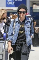 GINNIFER GOODWIN at LAX Airport in Los Angeles 06/09/2018
