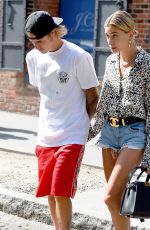 HAILEY BALDWIN and Justin Bieber Out in Brooklyn 06/17/2018