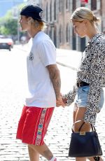 HAILEY BALDWIN and Justin Bieber Out in Brooklyn 06/17/2018