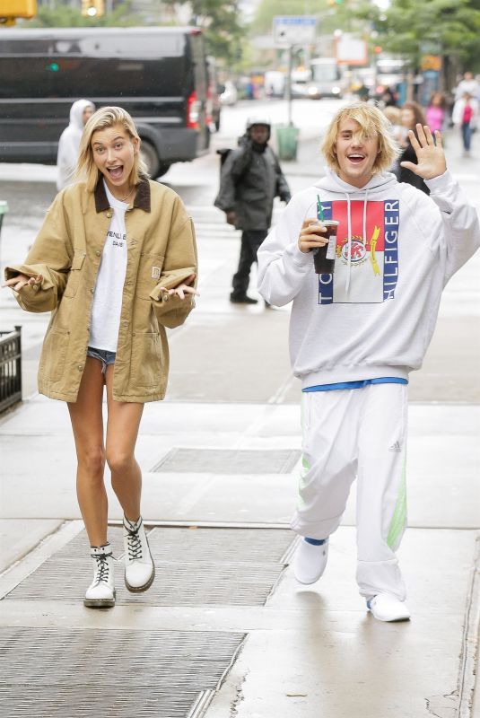 HAILEY BALDWIN and Justin Bieber Out in New York 06/13/2018