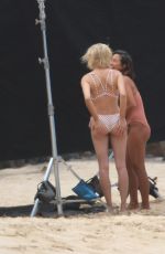 HAILEY BALDWIN in Swimsuit on the Set of a Photoshoot at a Beach in Hawaii 05/31/2018